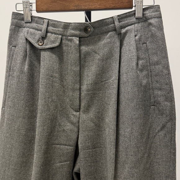 Vintage Lauren Ralph Lauren Gray Wool Trousers High Rise Size 8 - Picture 3 of 12